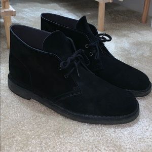Men’s Clark’s Desert Boots Black Suede sz12